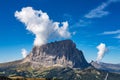 The Sassolungo - Langkofel group, valley Gardena. Dolomites, Italy Royalty Free Stock Photo