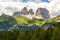 Sassolungo and Sassopiatto massif, Dolomites, Italy