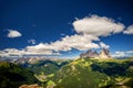 Langkofel - Sassolungo and Sassopiatto mountains and Catinaccio Group, Dolomites Alps , Trentino Alto Adige South Tyrol, Italy