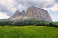 Sassolungo and Sassopiatto mountains from Alpe di Siusi or Seiser Alm, Dolomites Alps , Italy