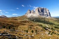 Sassolungo, Val Gardena, Dolomites, Italy. The Sassolungo alp st