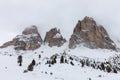 The Sassolungo (Langkofel) Group of the Italian Dolomites in Winter