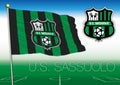 SASSUOLO, ITALY, YEAR 2017 - Serie A football championship, 2017 flag of the Sassuolo team