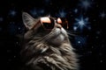 Sassy Cat As A Glamorous Hollywood Star With Sunglasses
