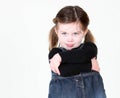 Sassy child with arms folded Royalty Free Stock Photo