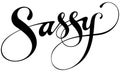 Sassy - custom calligraphy text