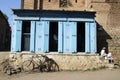 SASWAD, MAHARASHTRA, INDIA, January 2019, People at old shop near Purandare Wada