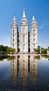 Sat Lake City Temple on Temple square Royalty Free Stock Photo