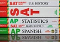 SAT Test Books Royalty Free Stock Photo