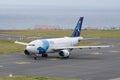 SATA airplane on the runway