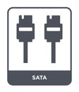 sata icon in trendy design style. sata icon isolated on white background. sata vector icon simple and modern flat symbol for web Royalty Free Stock Photo