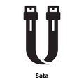 Sata icon vector isolated on white background, logo concept of S Royalty Free Stock Photo