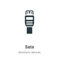 Sata vector icon on white background. Flat vector sata icon symbol sign from modern electronic devices collection for mobile Royalty Free Stock Photo