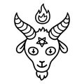 Satan Goat Head