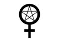 The Satanic Temple icon. Wiccan Symbol Pentagram. Vector illustration isolated