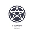 satanism icon. isolated satanism icon vector illustration from religion collection. editable sing symbol can be use for web site