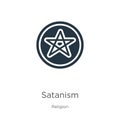 Satanism icon vector. Trendy flat satanism icon from religion collection isolated on white background. Vector illustration can be