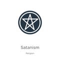 Satanism icon vector. Trendy flat satanism icon from religion collection isolated on white background. Vector illustration can be