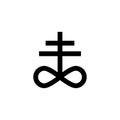Satanism Leviathan cross sign icon. Element of religion sign icon for mobile concept and web apps. Detailed Satanism Leviathan cro
