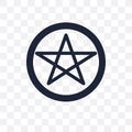 Satanism transparent icon. Satanism symbol design from Religion