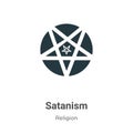 Satanism vector icon on white background. Flat vector satanism icon symbol sign from modern religion collection for mobile concept