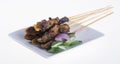 Satay. Asian cuisine - Satay on background