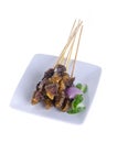 Satay. Asian cuisine - Satay on background