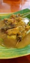 Satay padang beef asian cuisine Royalty Free Stock Photo