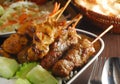 Satay skewer meat