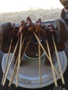 Satays On The Beach in Sanur Indonesia Royalty Free Stock Photo
