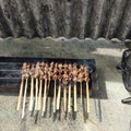 Sate Indonesian food grill meat with stick