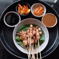 Sate Indonesian Tradisional Food balanced