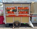 Sate Padang being sold from a road side Gerobak