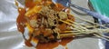 Sate padang sauce whit lontong