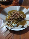 Sate padang traditional food indonesian