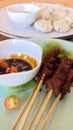 Sate vegan enak Royalty Free Stock Photo