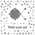 Satelite icon flat. Illustration isolated vector sign symbol Royalty Free Stock Photo