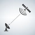 Satellite antenna dish illustration