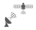 Satellite and antenna icon Royalty Free Stock Photo
