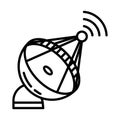 Satellite antenna, network technology vector icon