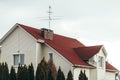 Satellite antenna and old roof antenna