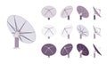 Satellite antenna set