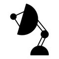 Satellite antenna solid icon. Sputnik antenna vector illustration isolated on white. Satellite dish glyph style design Royalty Free Stock Photo
