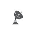 Satellite antenna vector icon symbol isolated on white background
