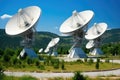 satellite antennas on a space communications center