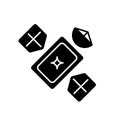 Satellite black glyph icon