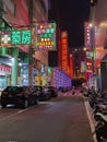 Satellite Casino Landmark Casinos Macau Architectural Lighting Night Photography VIP Gaming Macao Colorful Scenery Neon Sign