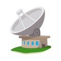 Satellite communication station cartoon icon Royalty Free Stock Photo