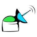 Satellite communication station icon,icon cartoon