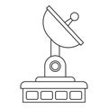 Satellite communication station icon outline style